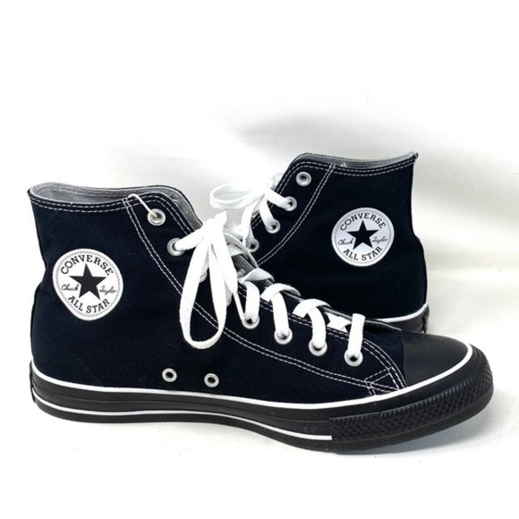 Converse Chuck Taylor High Wedding Canvas Black Men Sneakers Custom 171212C-BLK - Picture 2 of 9